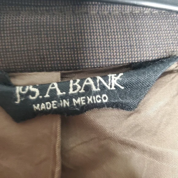 Jos A Bank Blazer Mens 44R Brown 2 Button Sports Coat Suit Jacket Modern Career - Picture 6 of 13